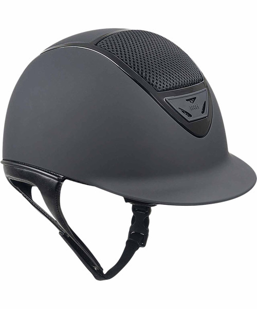 IRH XLT Helmet, Matte Black with Gloss Black Vent.