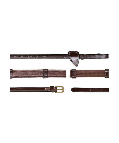 Dy'on D Collection Hunter Reins, Brown.