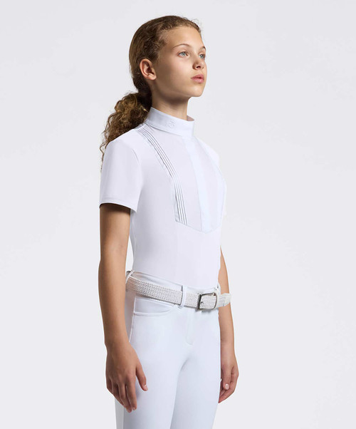 Cavalleria Toscana Girls Jersey Short Sleeve Show Shirt.