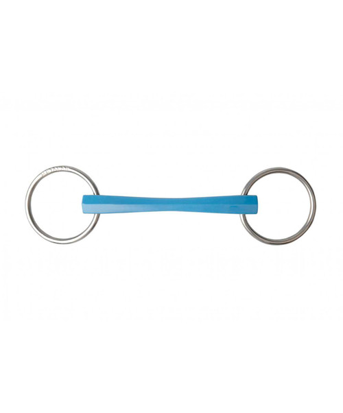 Flexi Turquoise Flexible Mullen Mouth Loose Ring Bit.