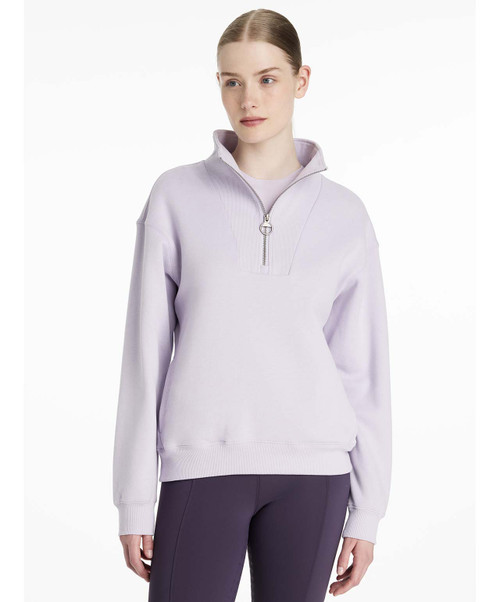 LeMieux Keira 1/4 Zip Sweat 2025, Lilac, front.