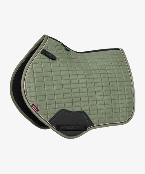 LeMieux Close Contact Luxury Suede Feel Square Saddle Pad FW25, Rosemary.