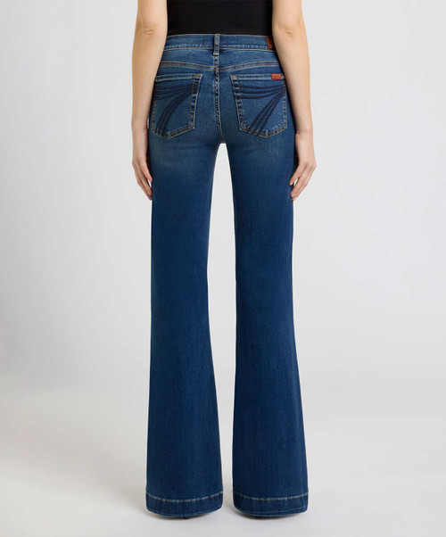 7 for All Mankind Womens Dojo Tailorless Medium Melrose Jeans, back.