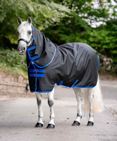 Amigo Ripstop 900D Pony Plus Turnout, 50grams, Black/Classic Blue