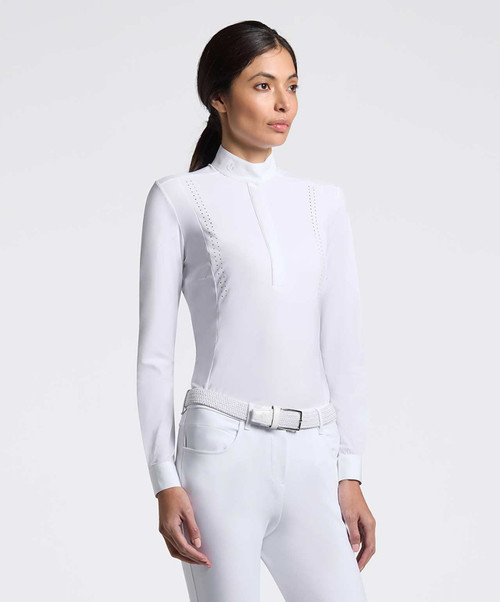 Cavalleria Toscana Ladies Perforated Long Sleeve Competition Shirt 25.