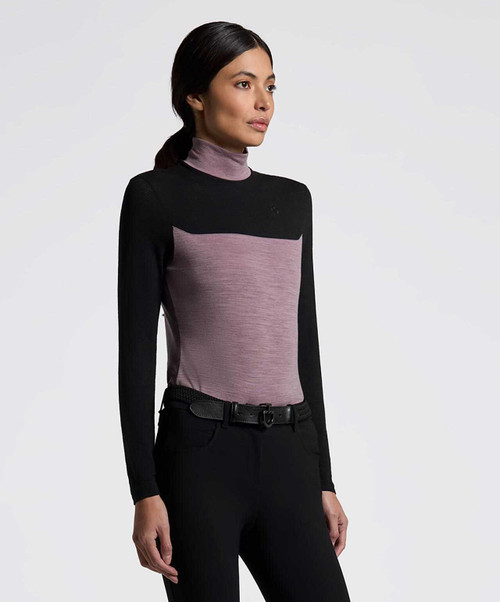 Cavalleria Toscana Tech Wool Long Sleeve Turtleneck Training Polo.