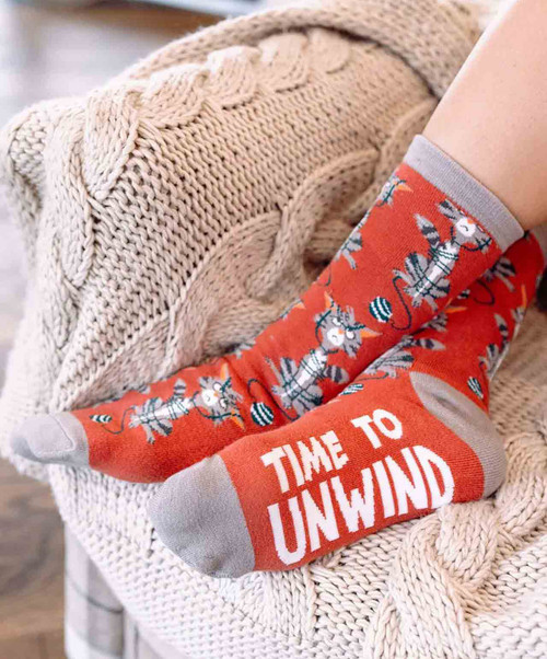 Lazy One Crew Sock, Time to Unwind.