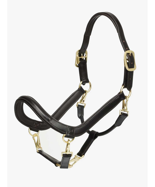 LeMieux Leather Grooming Halter, Brown.