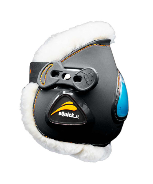 eQuick eUp Mini Fluffy Elastic Rear Jump Boots, Black.