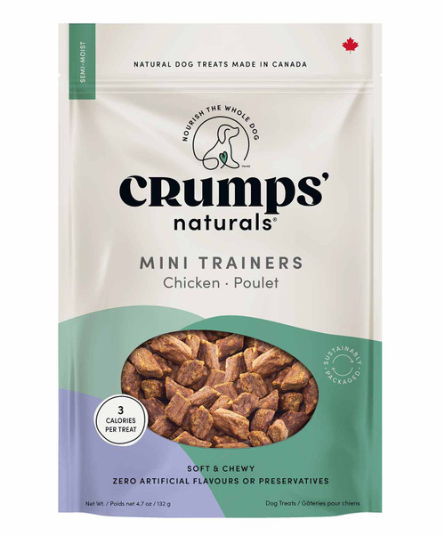 Crumps Mini Trainers Chicken Semi Moist Dog Treats, 132g.
