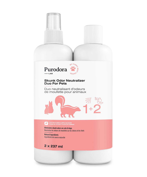 Purodora Lab Skin Odor Neutralizer Duo For Pets 2 Step.