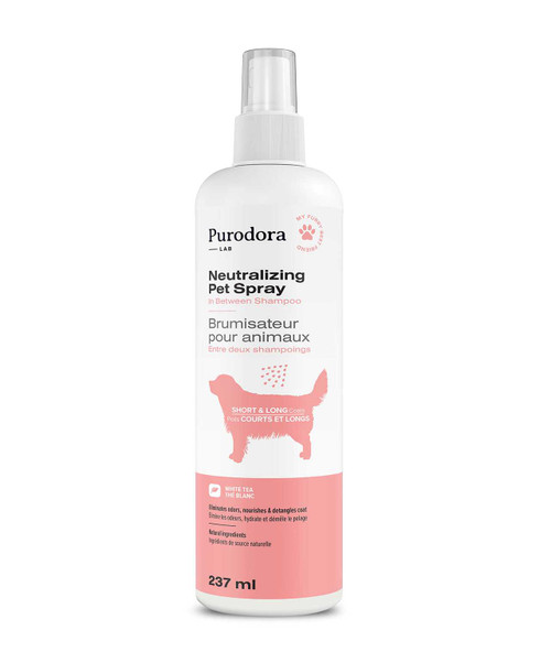 Puradora Lab Neutralizing Pet Spray for Short & Long Coats, White Tea.