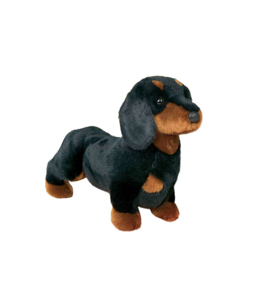 Douglas Cuddle Toy Spats Black & Tan Dachshund Plush Dog
