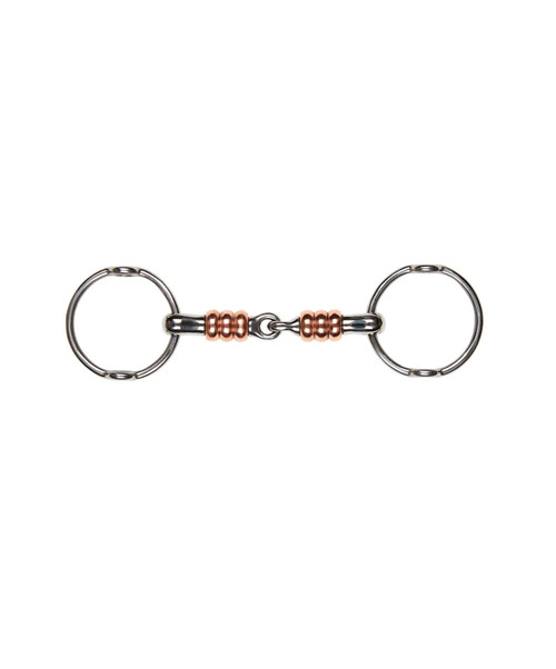 Korsteel Loose Ring Gag with Large Copper Rollers Bit.