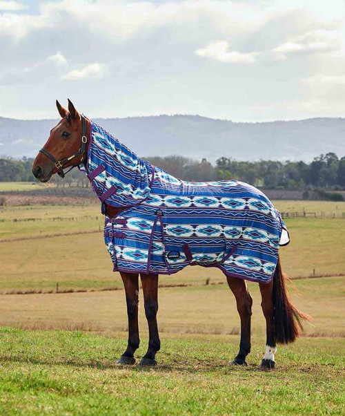 Weatherbeeta Comfitec Essential Fly Sheet Combo Neck Navajo Print SS26.