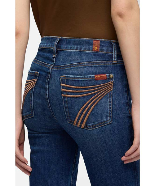 7 For All Mankind Womens Dojo Dark Wash Loom Jeans.