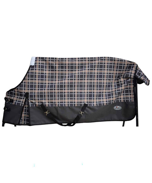 Goliath 1200D Turnout Lite Pony Size, Black/Tan Check.