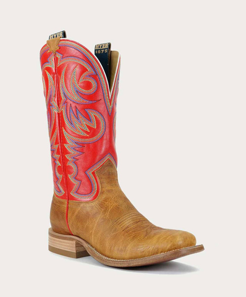 Hyer 13" Sawyer Red/Tan Men's Western Boot.