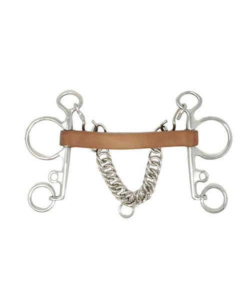 AJR Sport Leather Covered Morph Pelham Bit.