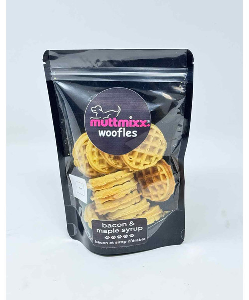 Muttmixx Woofles Bite Size Bacon & Maple Syrup 3.5oz Dog Treats.