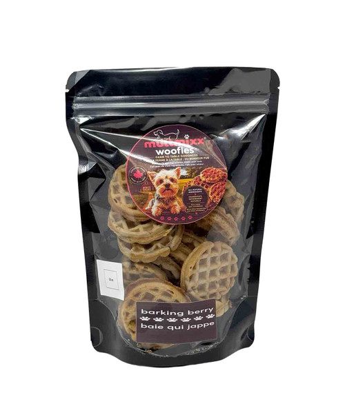 Muttmixx Woofles Bit Size Barking Berry 3.5oz Dog Treats.