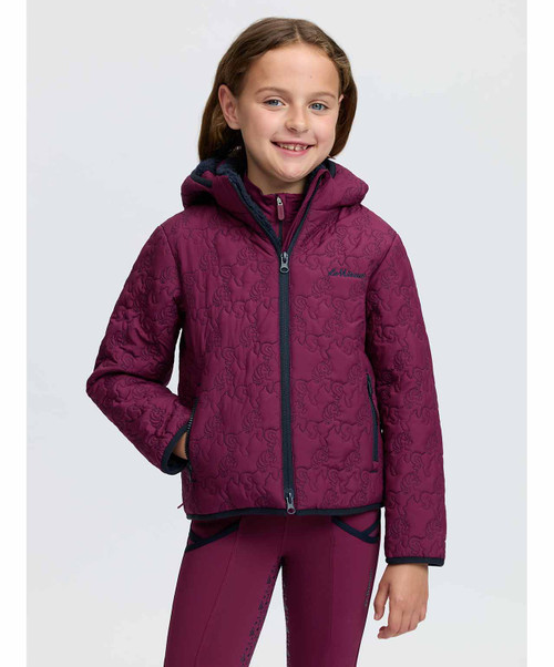 LeMieux Mini Rider Lola Quilted Kids Jacket, Blackberry.