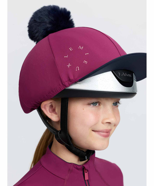 LeMieux Classic Pom Hat Silk, Blackberry.