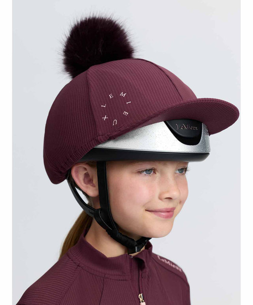LeMieux Ribbed Hat Silk, Bramble.