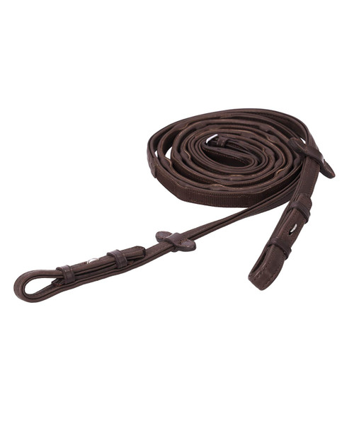 Schockemohle SP DuraSoft Grip Leather Reins with Hook Studs.