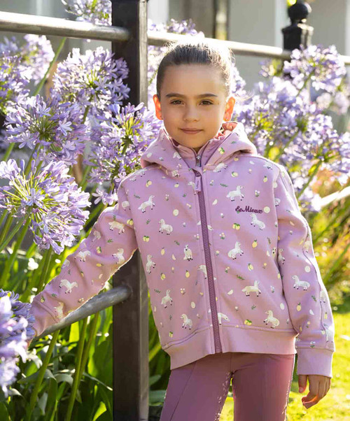 Clearout - LeMieux Mini Charlie Zip Hoody, front, Fondant.