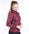 HKM Ladies Sweatshirt in Wine Red, side view.