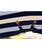 Horseware Newmarket Pony Fleece Cooler Sheet, Navy Stripe, surcingles.