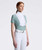 Cavalleria Toscana Ladies Perforated Short Sleeve American Show Shirt, Lt Teal Green.