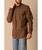 Kimes Ranch Men's Blackout Dress Shirt, Brown, front. Kimes Ranch Men's Blackout Dress Shirt, Brown, front.