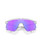 Oakley BXTR Metal Sunglasses, Matte Clear, Prizm Violet, crossed.