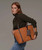 Espe Vegan Juliette Tote Back, Tan, lifestyle.