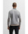 Boss Equestrian Men's Troyer Signature Sweater, Melange Grey, back.