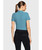 Samshield Bella Crystal Ferna Ladies Short Sleeve Training Top, Neptune, back.