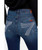 7 For All Mankind Womens Dojo Medium Wash Lake Blue Jeans, pocket detail.
