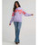 Wrangler Womens Retro Punchy Classic Hoodie, Purple, full lenght.