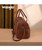 Wrangler Whipstitch Collection Duffle Bag, Brown, side.