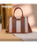 Wrangler Colour Block Tote/Crossbody Bag, Brown, front.