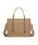 Wrangler Cow Print Tote/Crossbody Bag, Khaki, back.