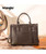 Wrangler Sherpa Aztec Canvas Tote/Crossbody Bag, back.