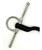 AJR Sport Comfort Port Full Cheek Bit, cheek detail.
