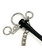 AJR Sport Siloflex Baby Pelham Bit, ring detail.
