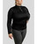 Montar Briella Curve Ladies Long Sleeve Polo, Black.