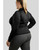 Montar Briella Curve Ladies Long Sleeve Polo, Black, back.