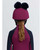 LeMieux Mini Double Pom Pom Hat Silk FW26, Blackberry, back.