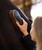 LeMieux Dandy Brush, Navy, lifestyle.